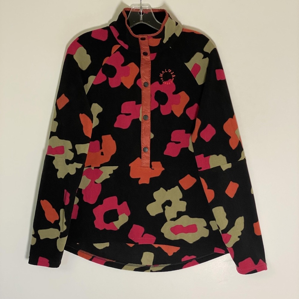 Maloja Jacket Womens Medium Multicolor Camo Fleece Snap Pullover GirlanM Hiking